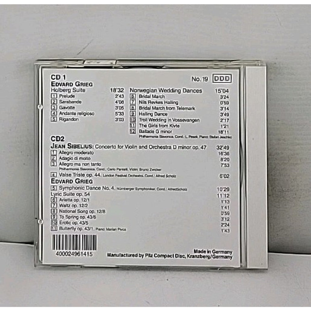 Grieg: Holberg Suite, others; Sibelius: Violin Concerto, other - 2 CD set