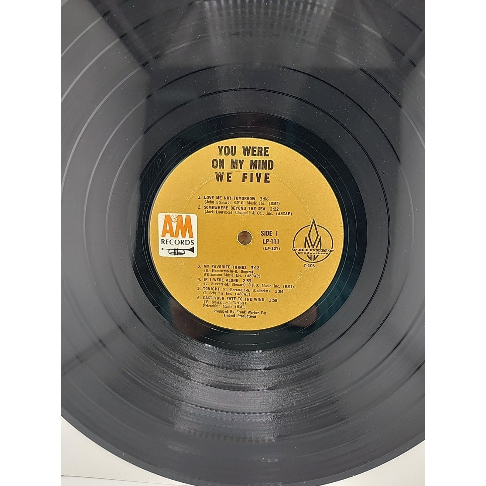 We Five LP Vinyl You Were on my Mind 1965 Record Album