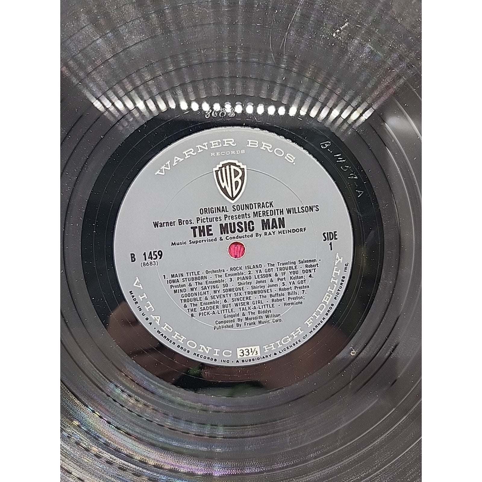 The Music Man: Robert Preston, Shirley Jones Original Soundtrack Recording LP