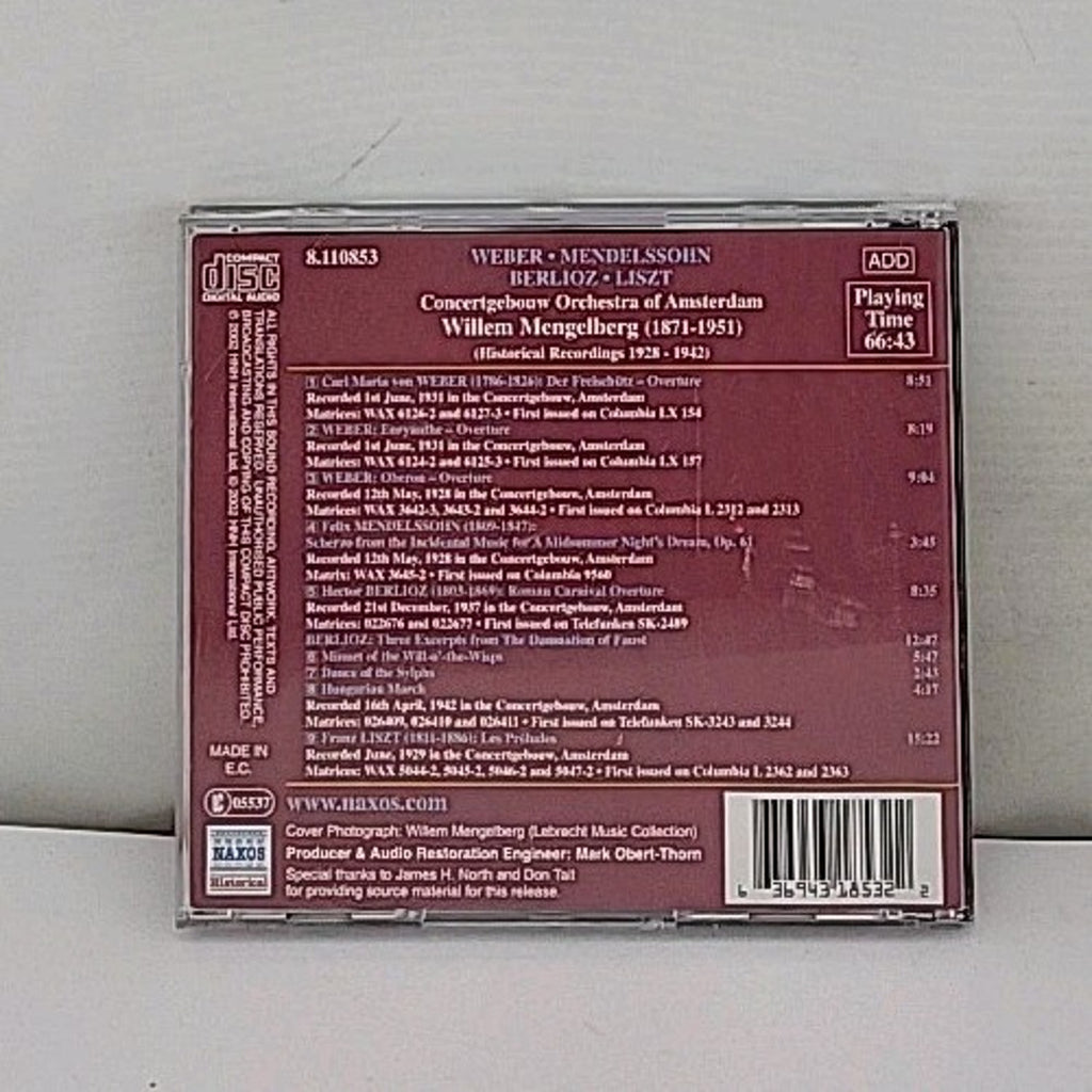 Preludes/Roman Carnival Ov/Damnation of Faust/& by Willem Mengelberg (CD, 2002)