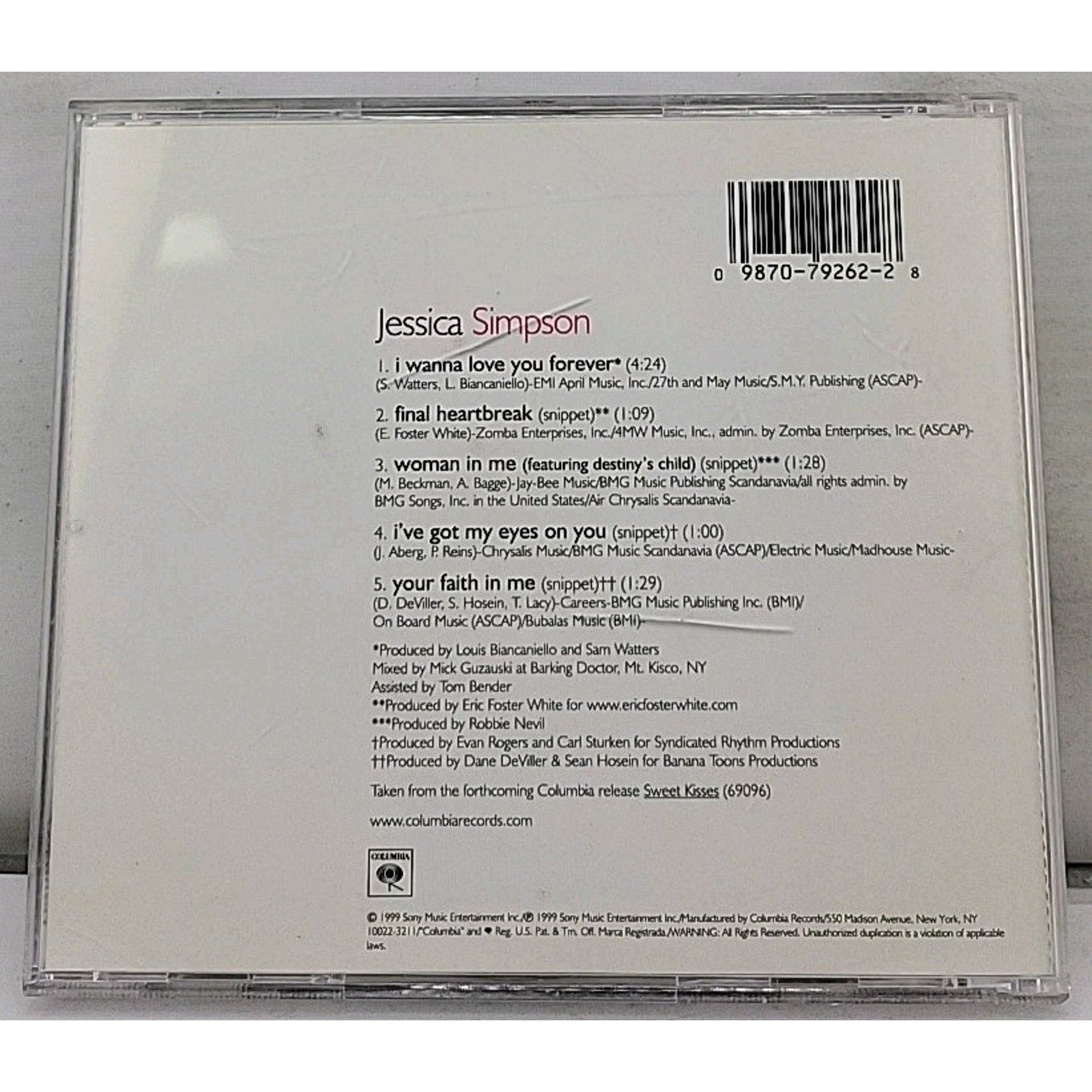 I Wanna Love You Forever [CD5/Cassette Single] [Single] by Jessica Simpson (CD,