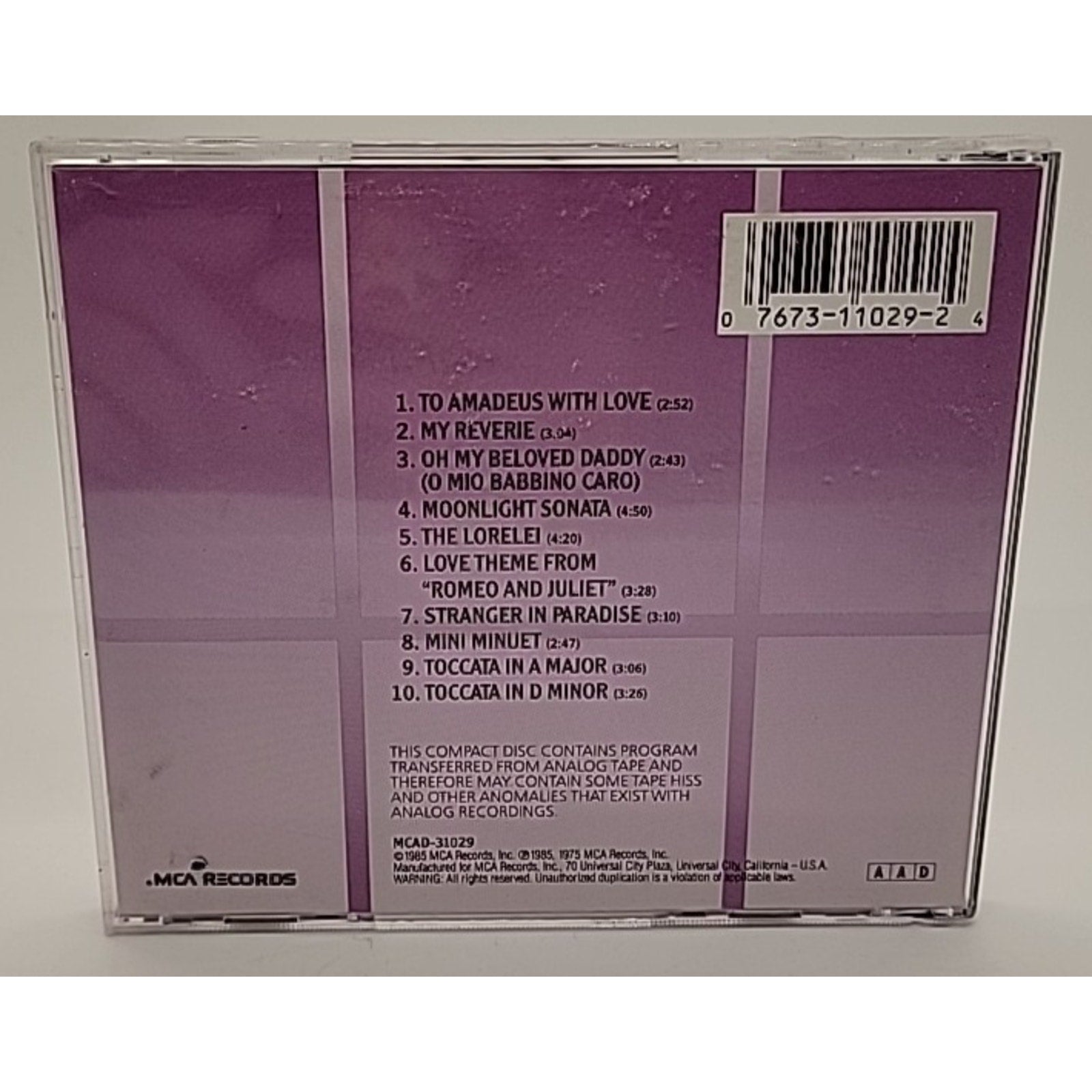 To Amadeus with Love by Roger Williams (Piano) (CD, Sep-2008, MCA)