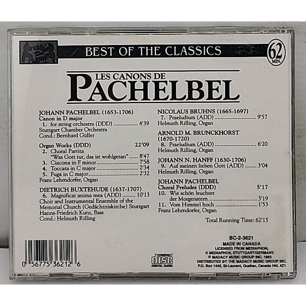 Canon/Organ Works/Choral Prelu by J. Pachelbel (CD, 1994)