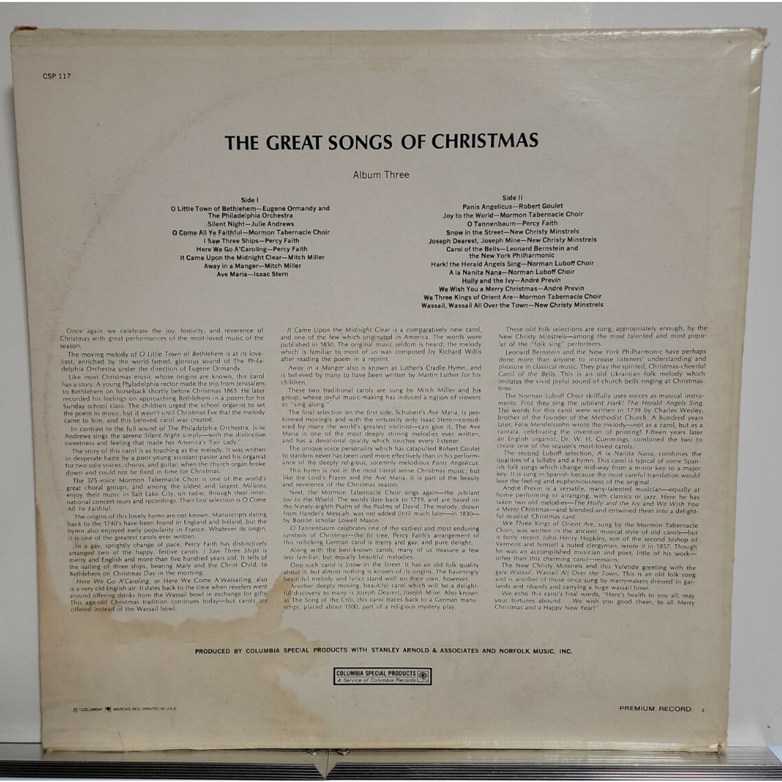 Various – The Great Songs Of Christmas, Album Three (Vinyl)