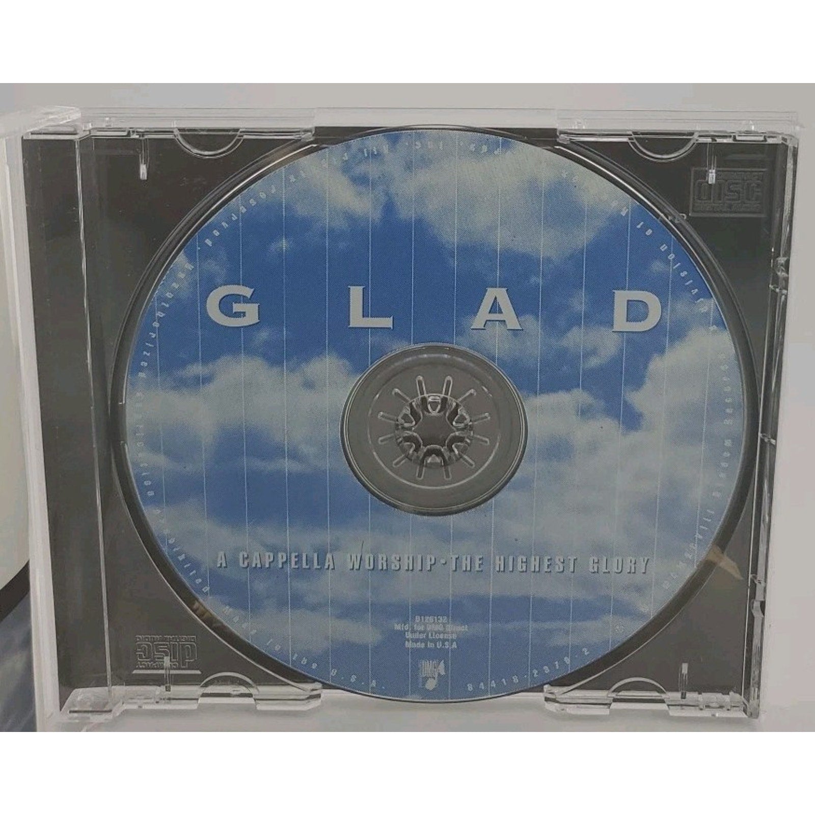 A Cappella Worship: The Highest Glory by Glad CD, 1998 World Country Folk