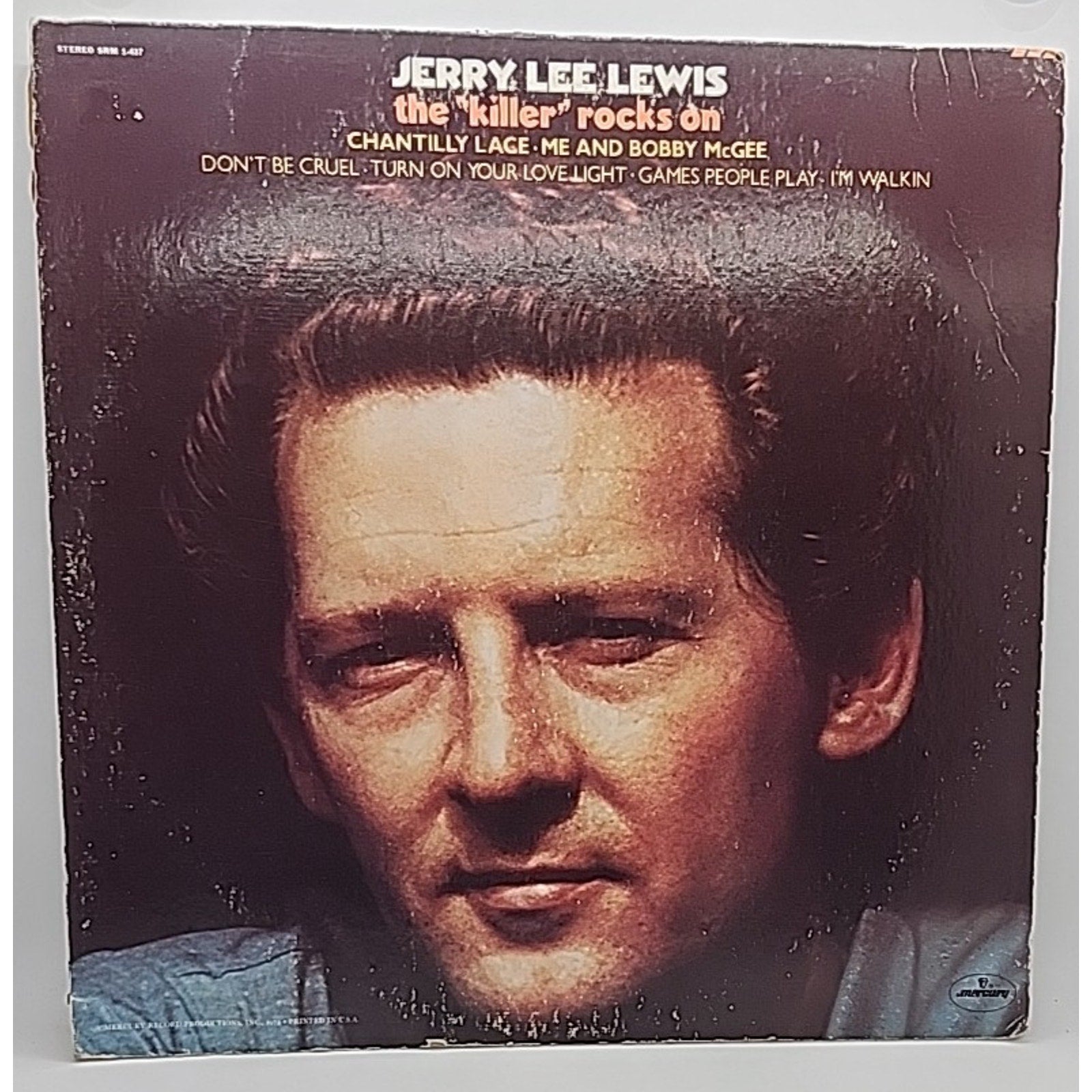 Jerry Lee Lewis The "Killer" Rocks On LP 1972 Mercury SRM 1-637 (Record)