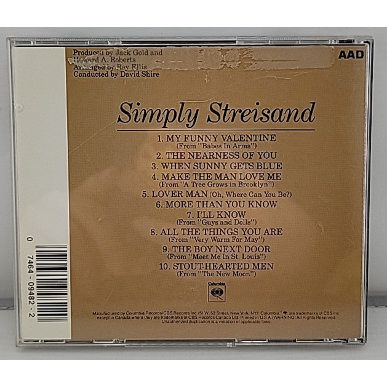 Simply Streisand by Barbra Streisand (CD, Jul-1989, Columbia (USA))
