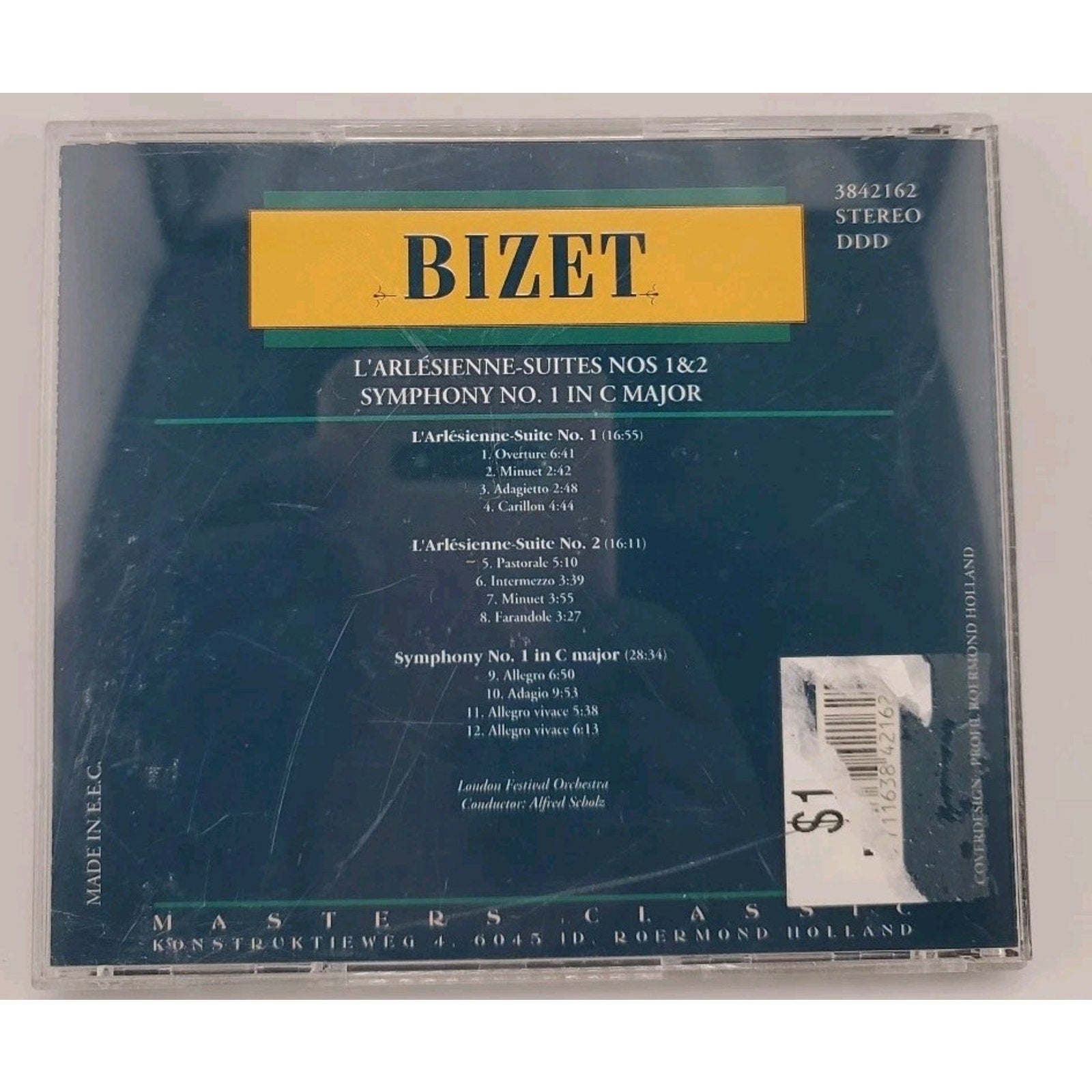 London Festival Orchestra Music CD Covers of Bizet's Suites & Symphony No. 1