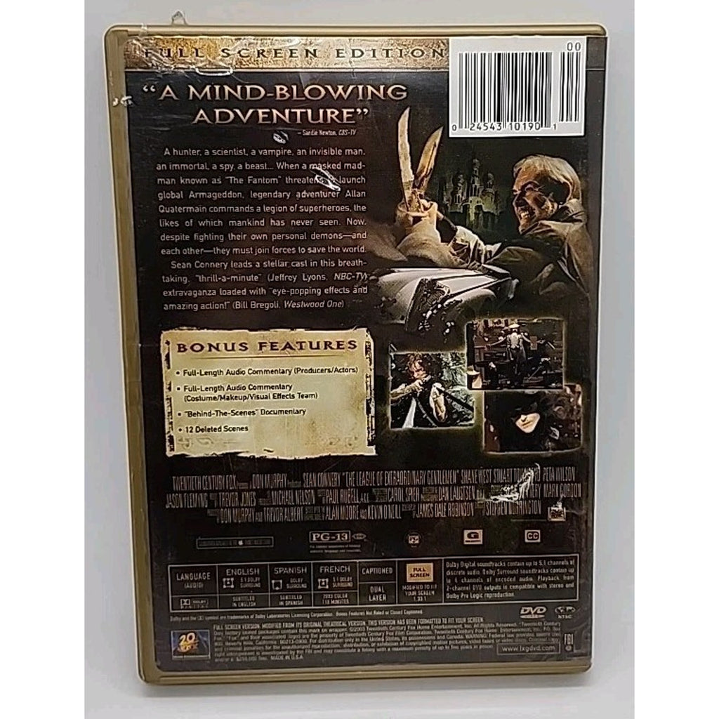 The League of Extraordinary Gentlemen (DVD, 2003, Full Frame Lenticular)