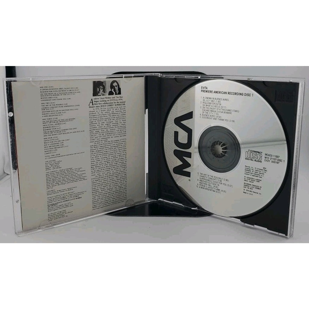 Evita - Premiere American Recording- Disc 1 (CD, MCA)