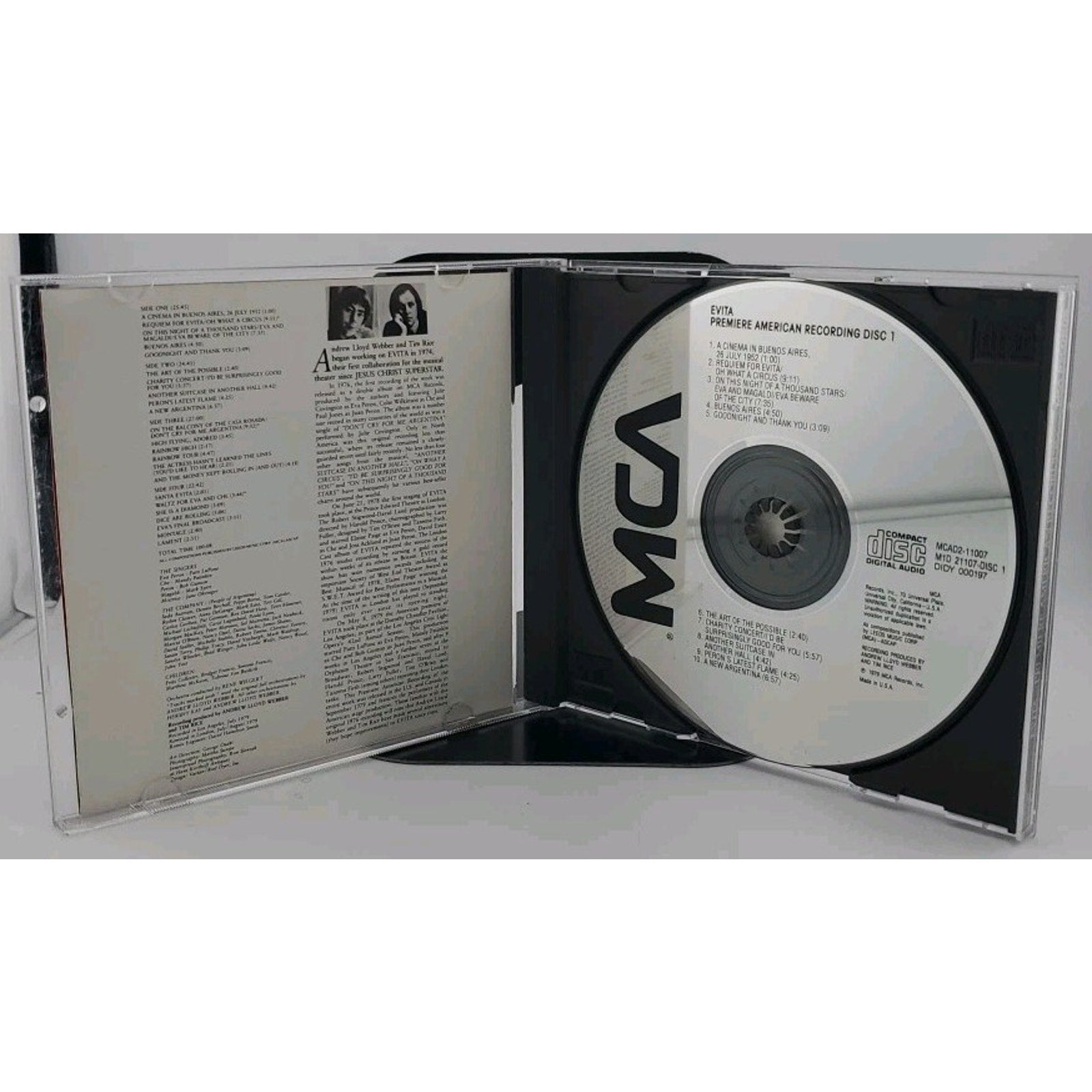 Evita - Premiere American Recording- Disc 1 (CD, MCA)