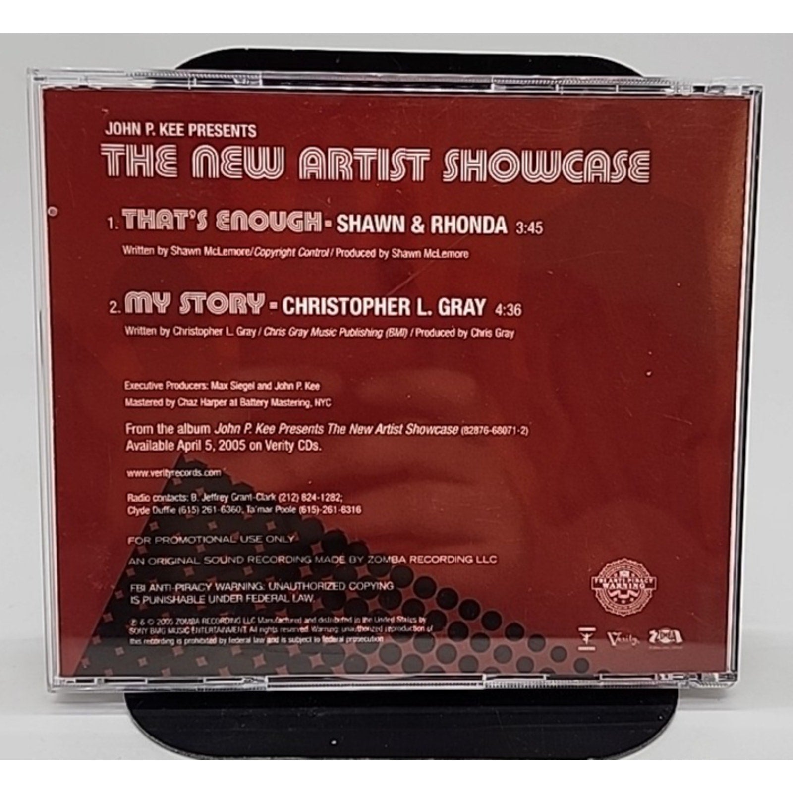 John P. Kee Presents The New Artist Showcase Sampler (CD)