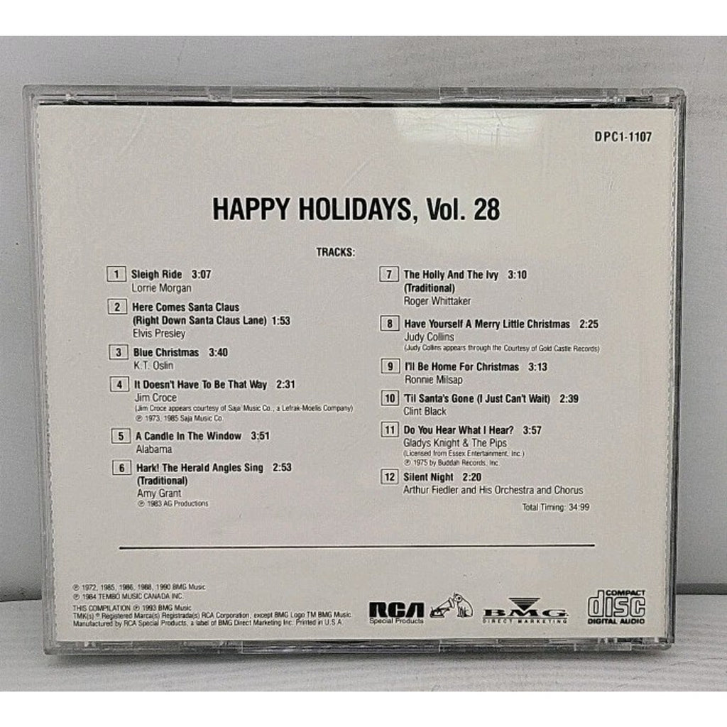 Happy Holidays Volume 28 Various Artists (CD, 1993, VG)
