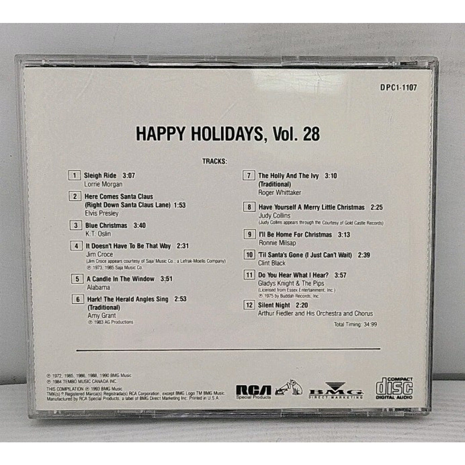 Happy Holidays Volume 28 Various Artists (CD, 1993, VG)