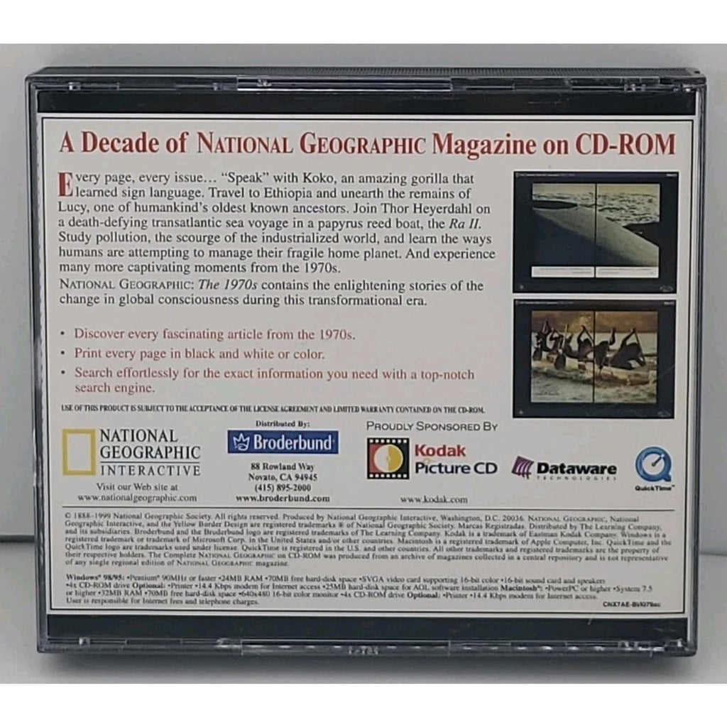 The National Geographic Magazine 1970's CD-ROM (Win/ Mac), AUD