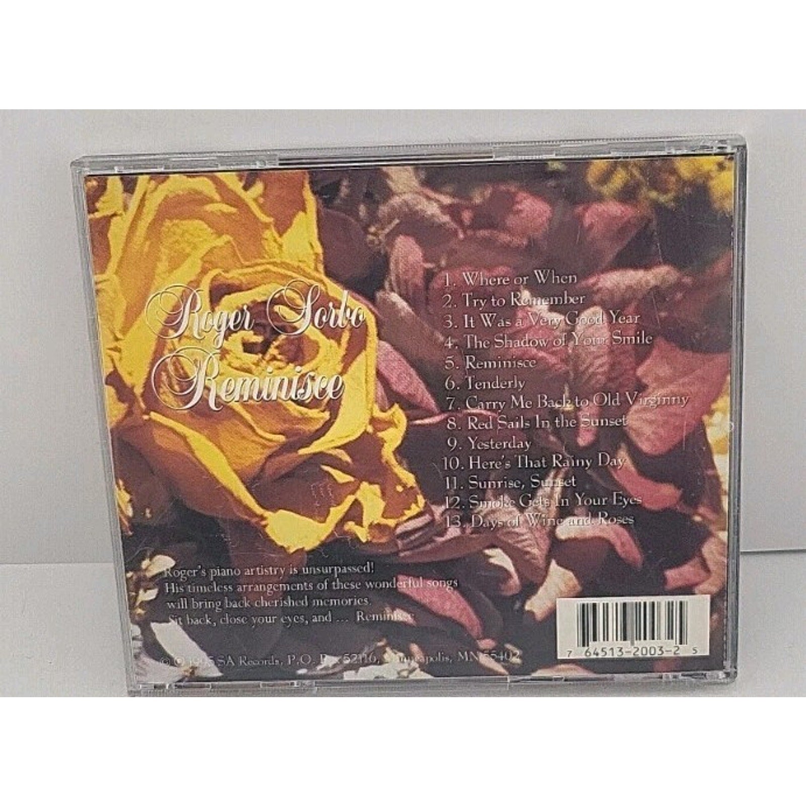 Reminisce (CD, 1995) by Roger Sorbo Audio CD