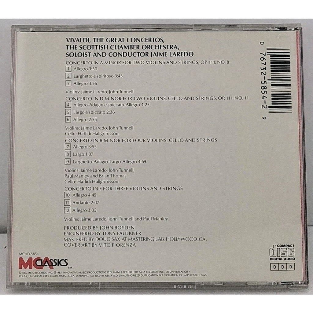 Vivaldi The Great String Concertos CD