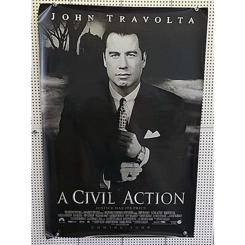 A Civil Action Movie Poster 2 Sided John Travolta 27x40 Movie Theater