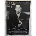 A Civil Action Movie Poster 2 Sided John Travolta 27x40 Movie Theater