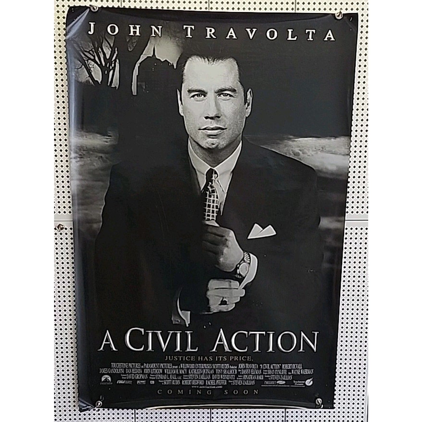 A Civil Action Movie Poster 2 Sided John Travolta 27x40 Movie Theater