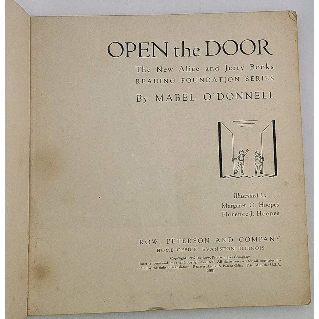 Vintage 3-Basic Readers Open The Door Childrens Book By Mabel ODonnell Illustrat