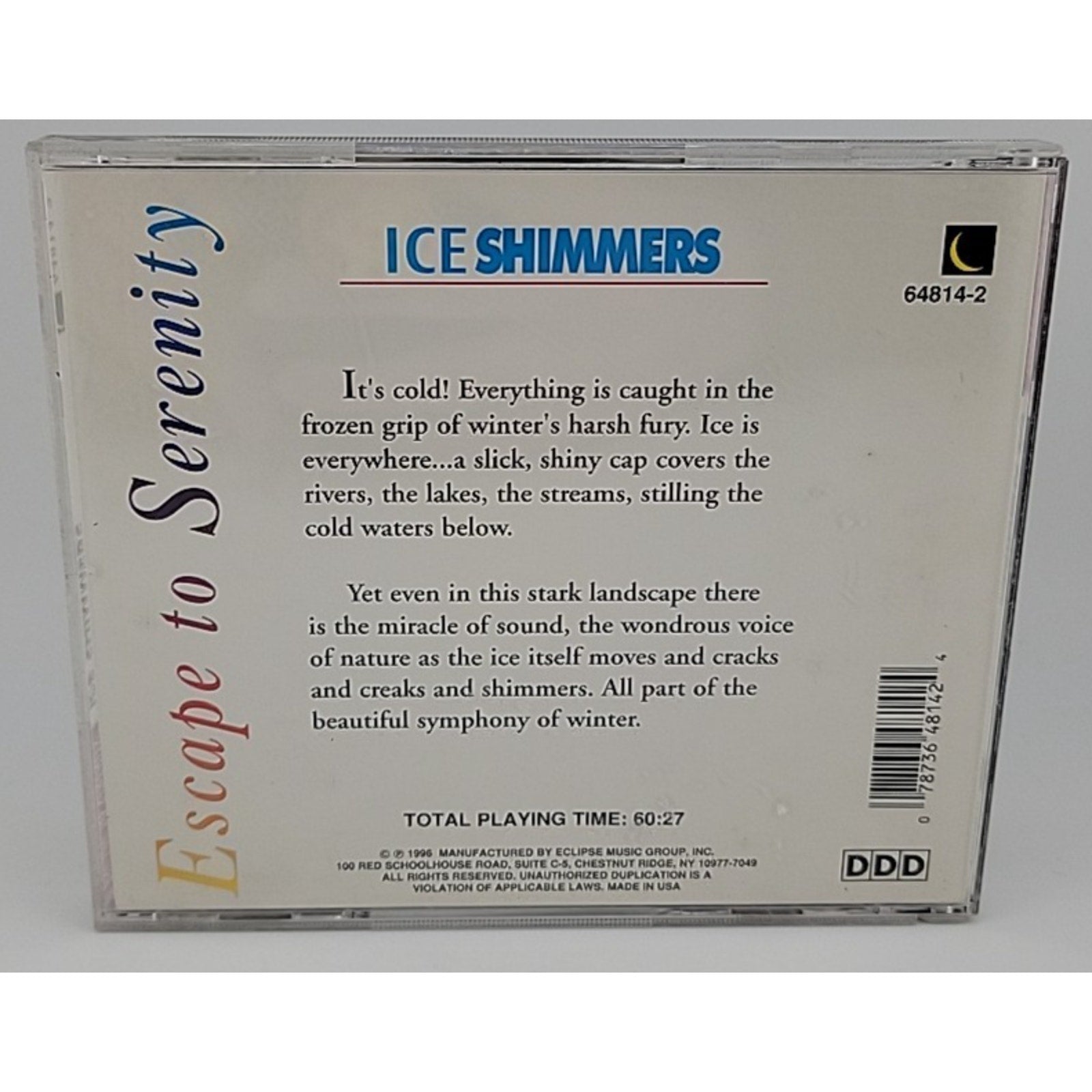 Serenity/Ice Shimmers by Escape To Serenity (CD, Oct-1998, BCI-Eclipse...