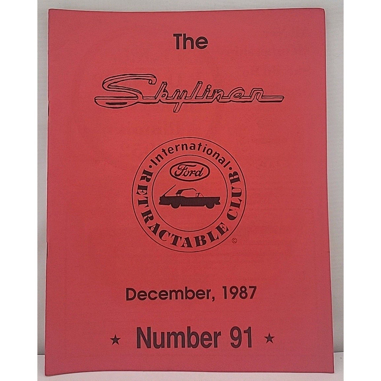 The Skyliner - International Retractable Club - December 1987 Number 91