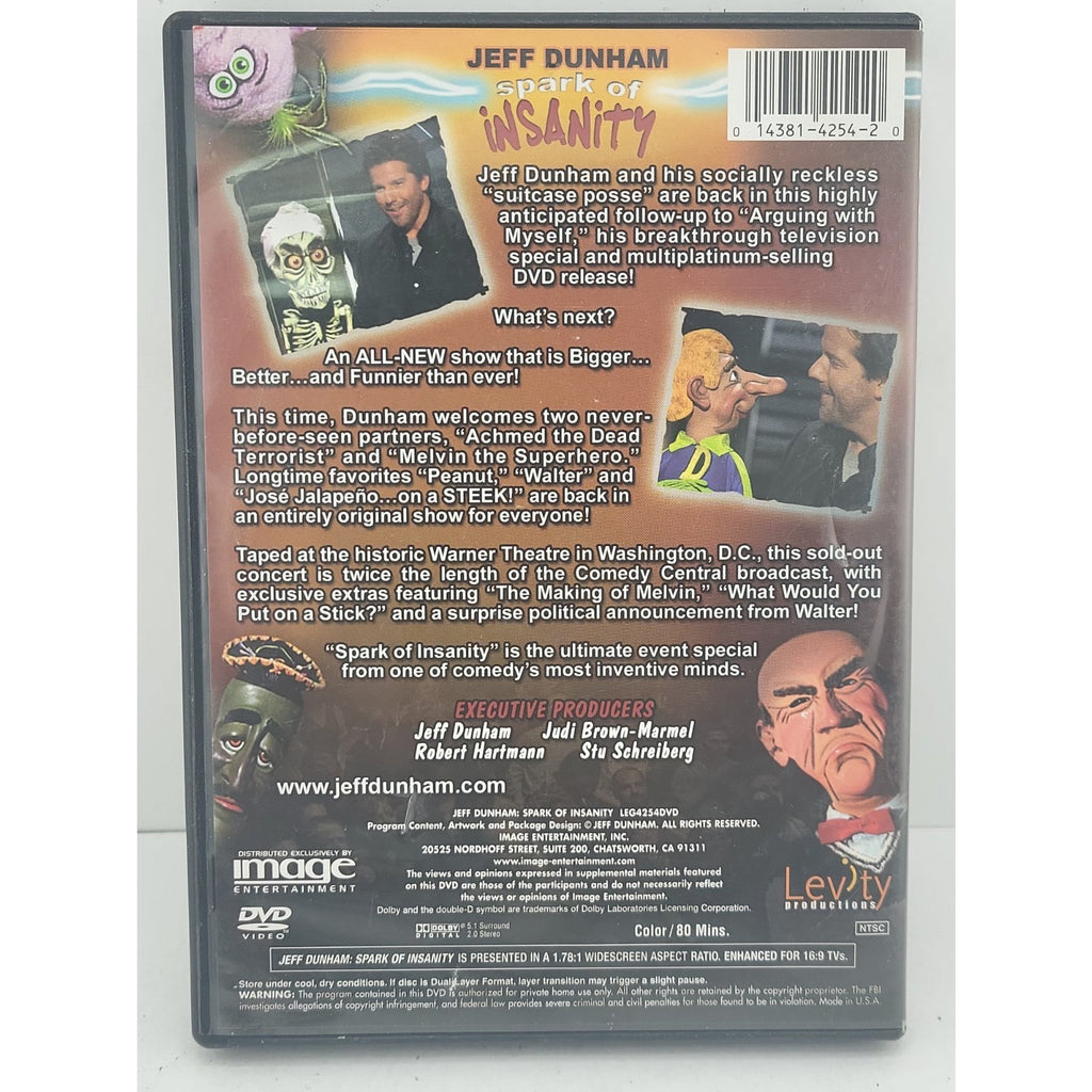 Jeff Dunham - Spark of Insanity (DVD, 2007)
