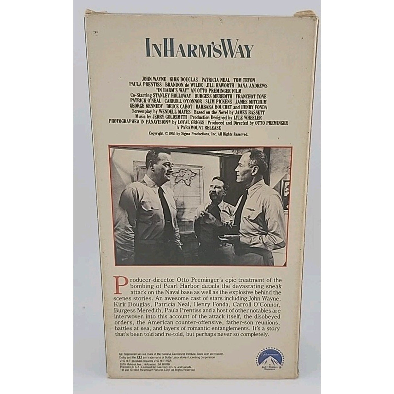 In Harm's Way VHS Video John Wayne Kirk Douglas