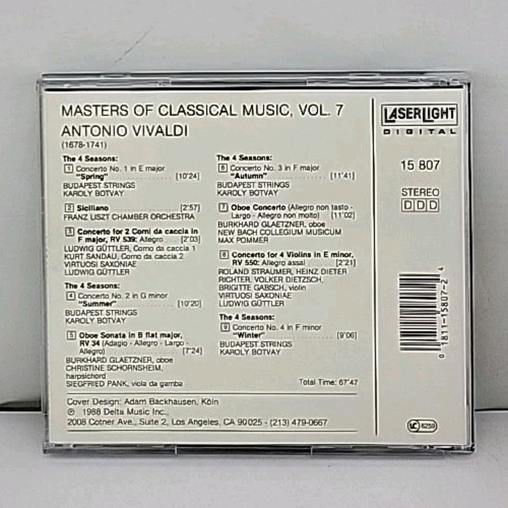 Masters of Classical Music by A. Vivaldi (CD, 1990)