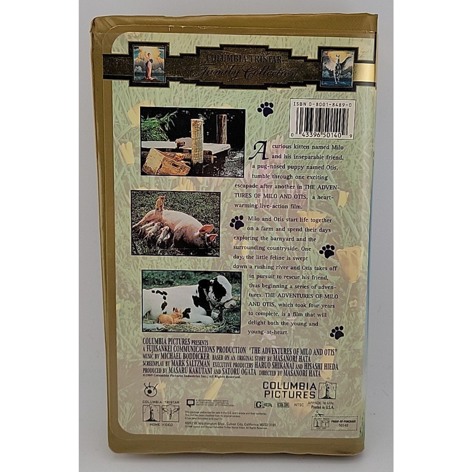Adventures of Milo and Otis (VHS, 1997, Clamshell Closed Captioned)