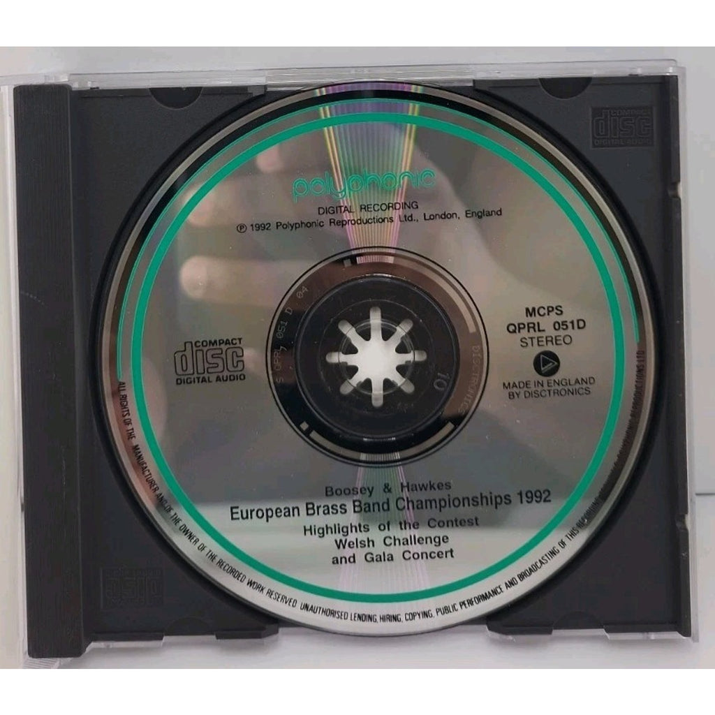 Boosey & Hawkes European Brass Band Championship 1992 CD