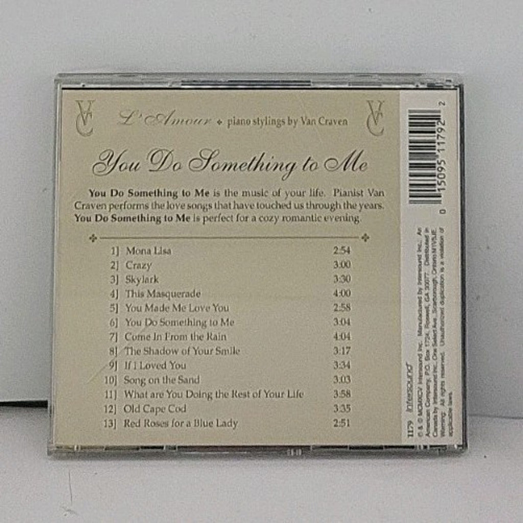 L'amour You Do Something to Me Van Craven Piano Stylings CD