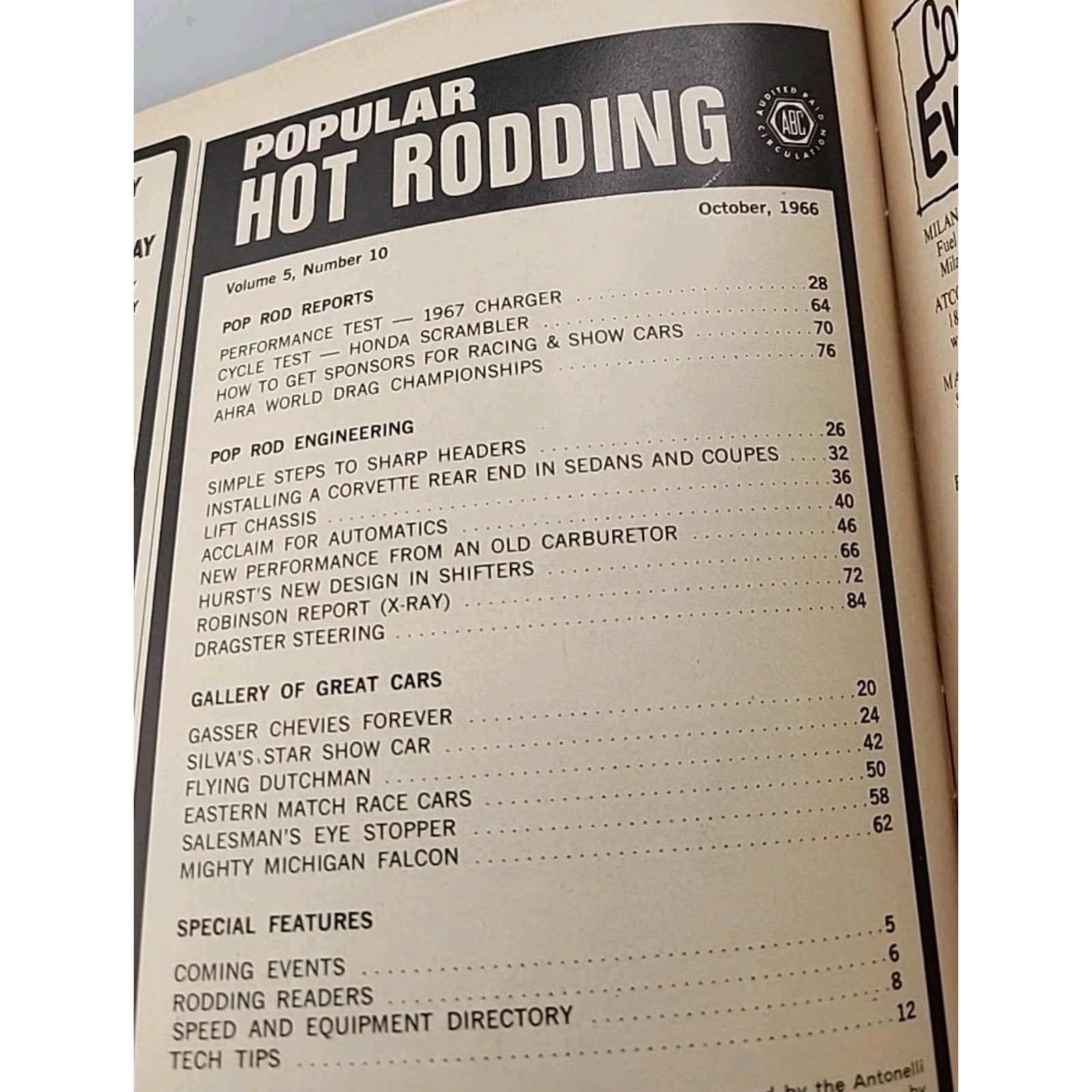 Popular Hot Rodding Magazine October 1966