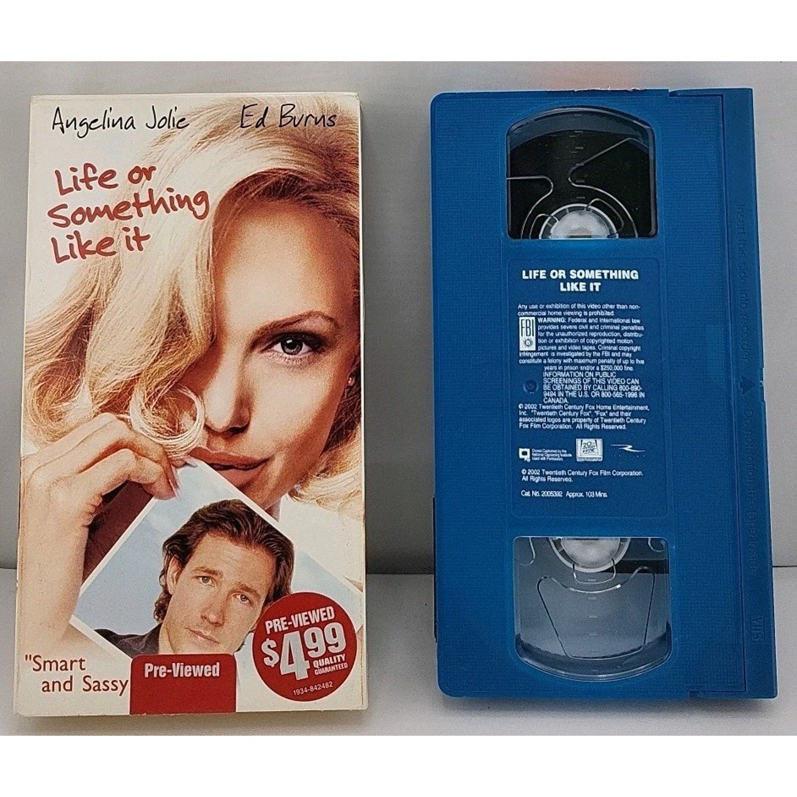 Life or Something Like It (VHS, 2002) Blue Case