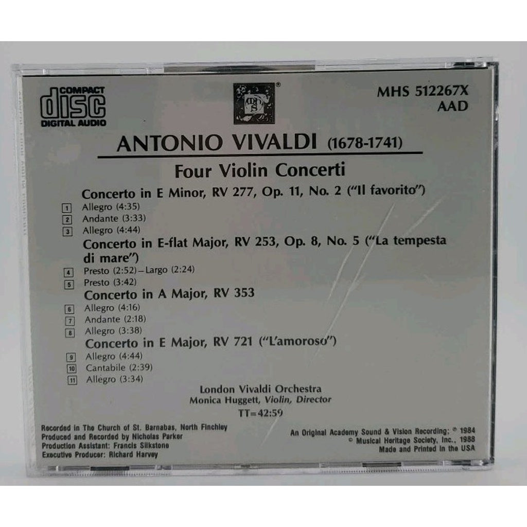Vivaldi Four Violin Concerti CD Musical Heritage Society
