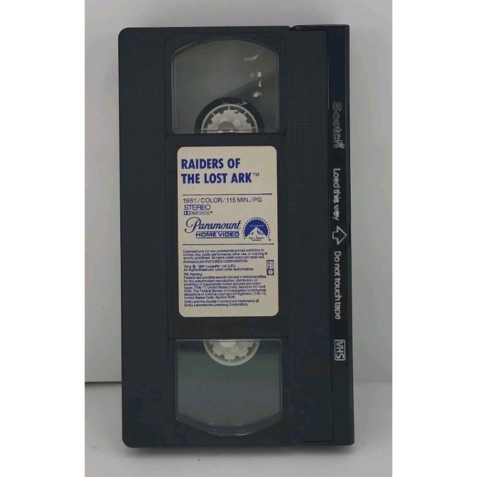 Raiders of the Lost Ark (VHS, 1981)