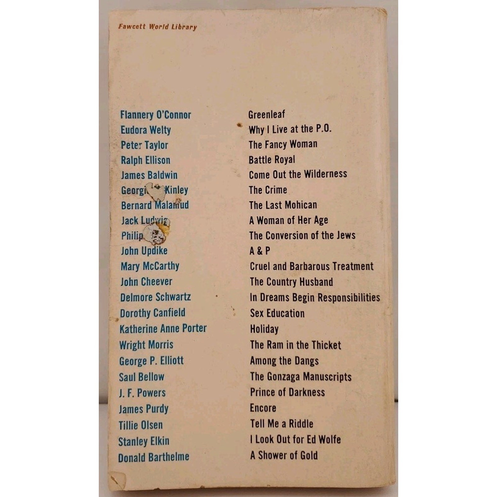 Contemporary American Short Stories by Douglas and Sylvia Angus - PB book 1967