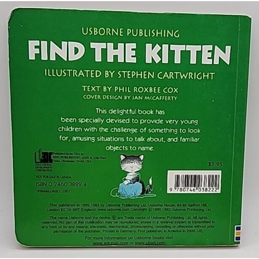 Find the Kitten by Phil Roxbee-Cox (2004, Children's Board Books)