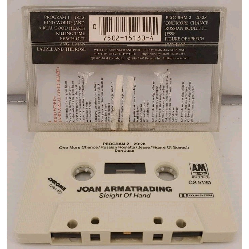 Sleight of Hand by Joan Armatrading (Cassette, 1986, A&M (USA))