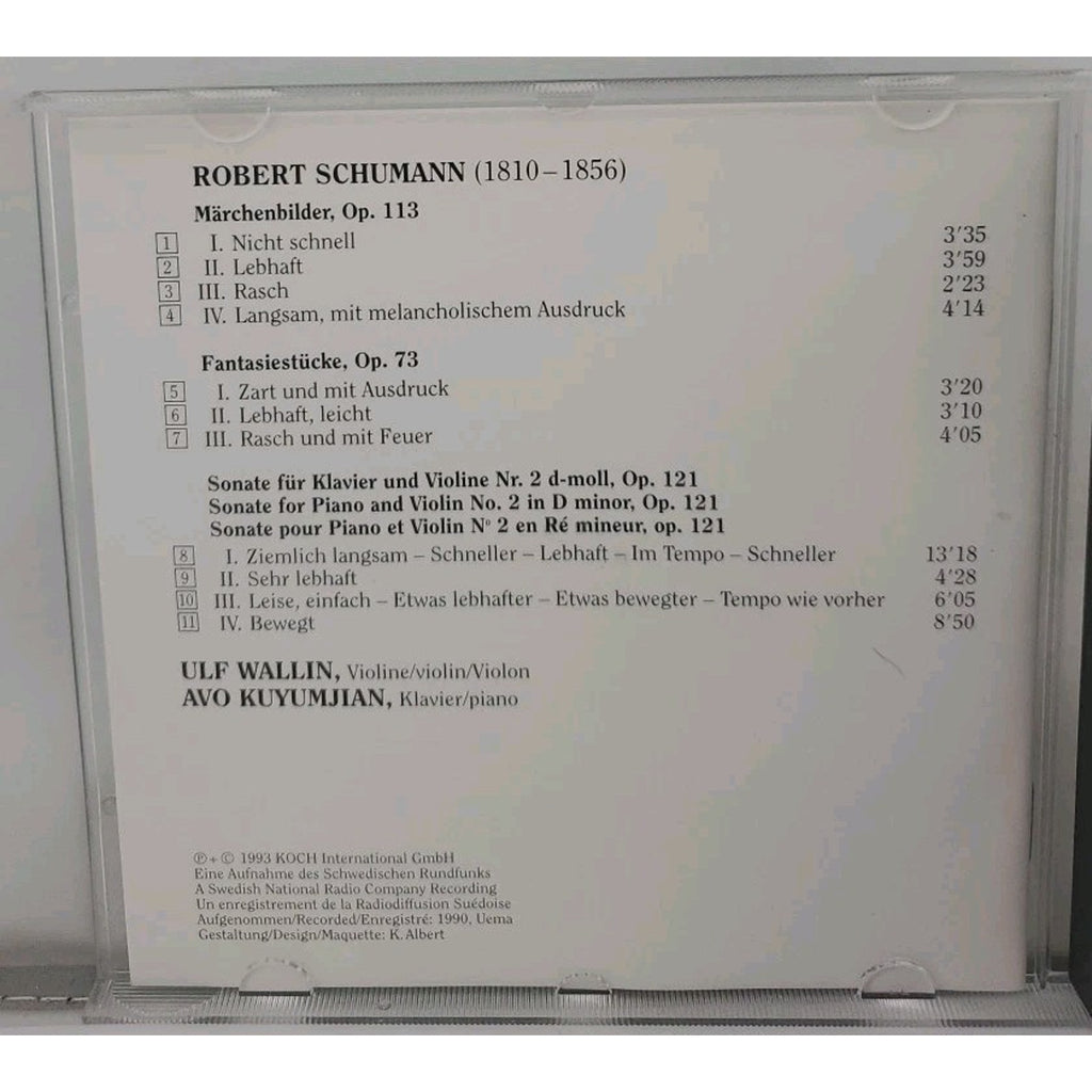 Violin Sonata by R. Schumann (CD, 1994)