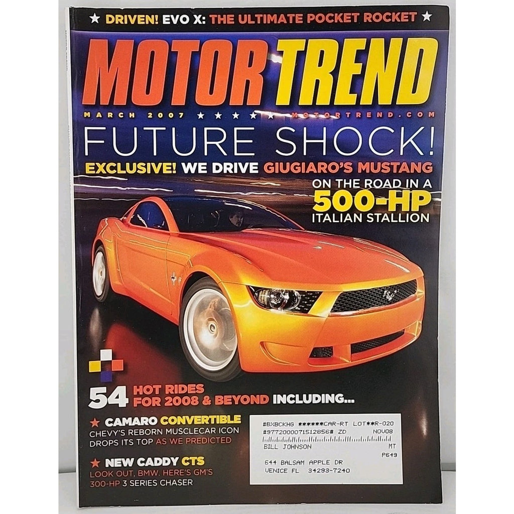 Motor Trend Magazine March 2007
