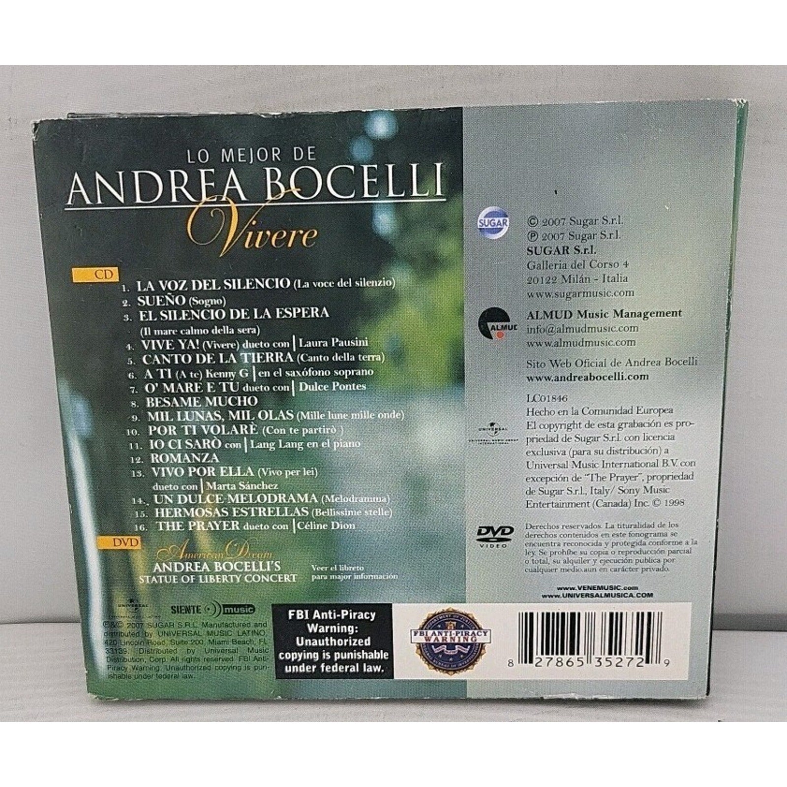 The Best of Andrea Bocelli: Vivere [Digipak] [CD & DVD] by Andrea Bocelli...
