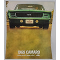 1969 Chevy Camaro Flyer Car Info Original Poster Brochure