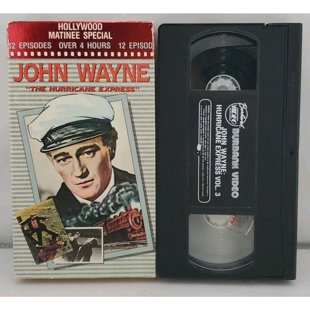 John Wayne The Hurricane Express - 12 Episodes (VHS, 1991, B&W)