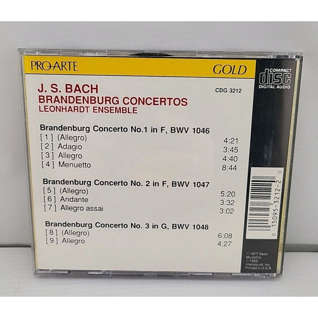 J.S. Bach Brandenburg Concertos Leonhardt Ensemble Gustav Leonhardt CD