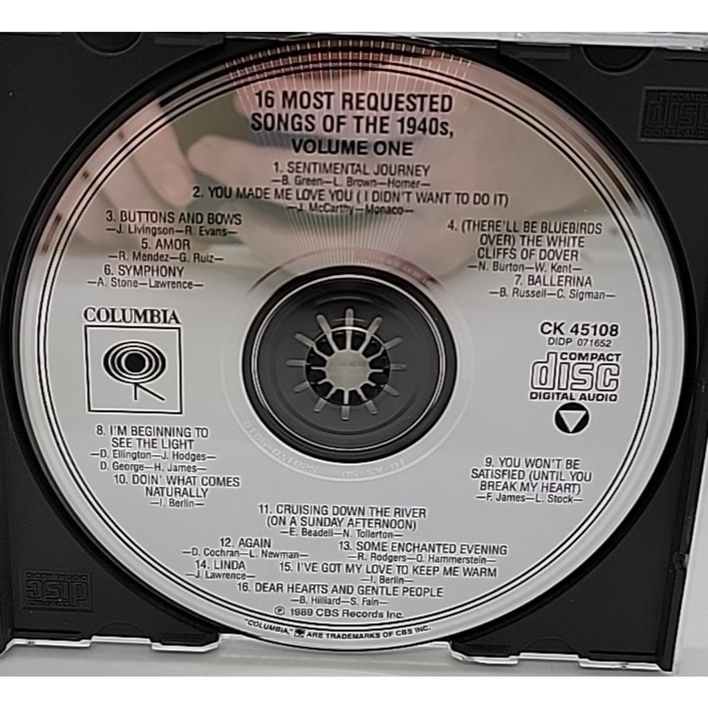 Vol. 1-1940's 16 Most Requested Songs by Various (CD, 1989)
