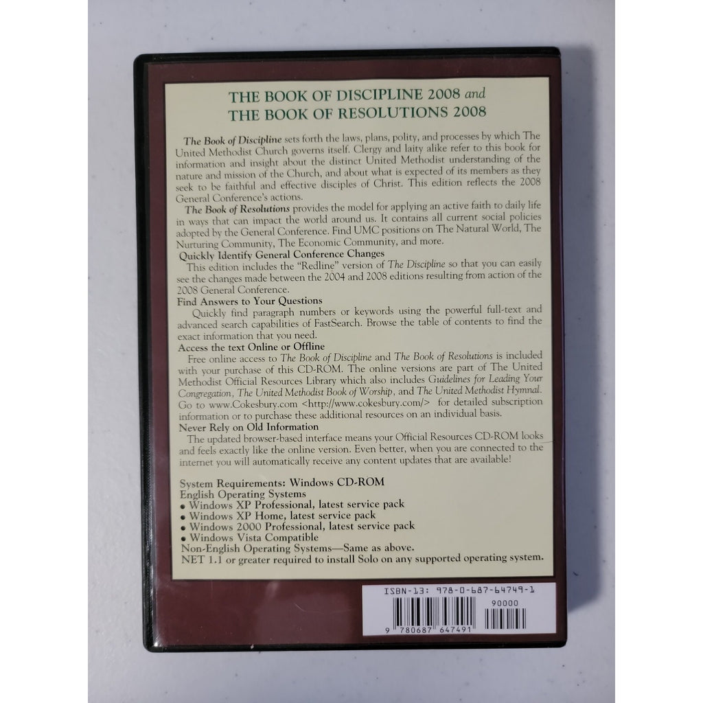 The Book of Discipline and the Book of Resolutions 2008 CD-ROM (2008,...