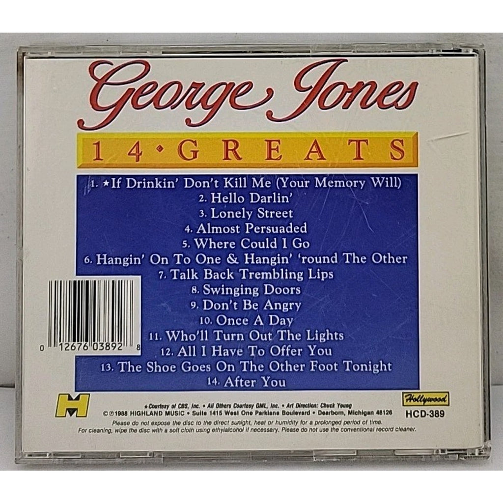 14 Greats by George Jones (CD, 1994)