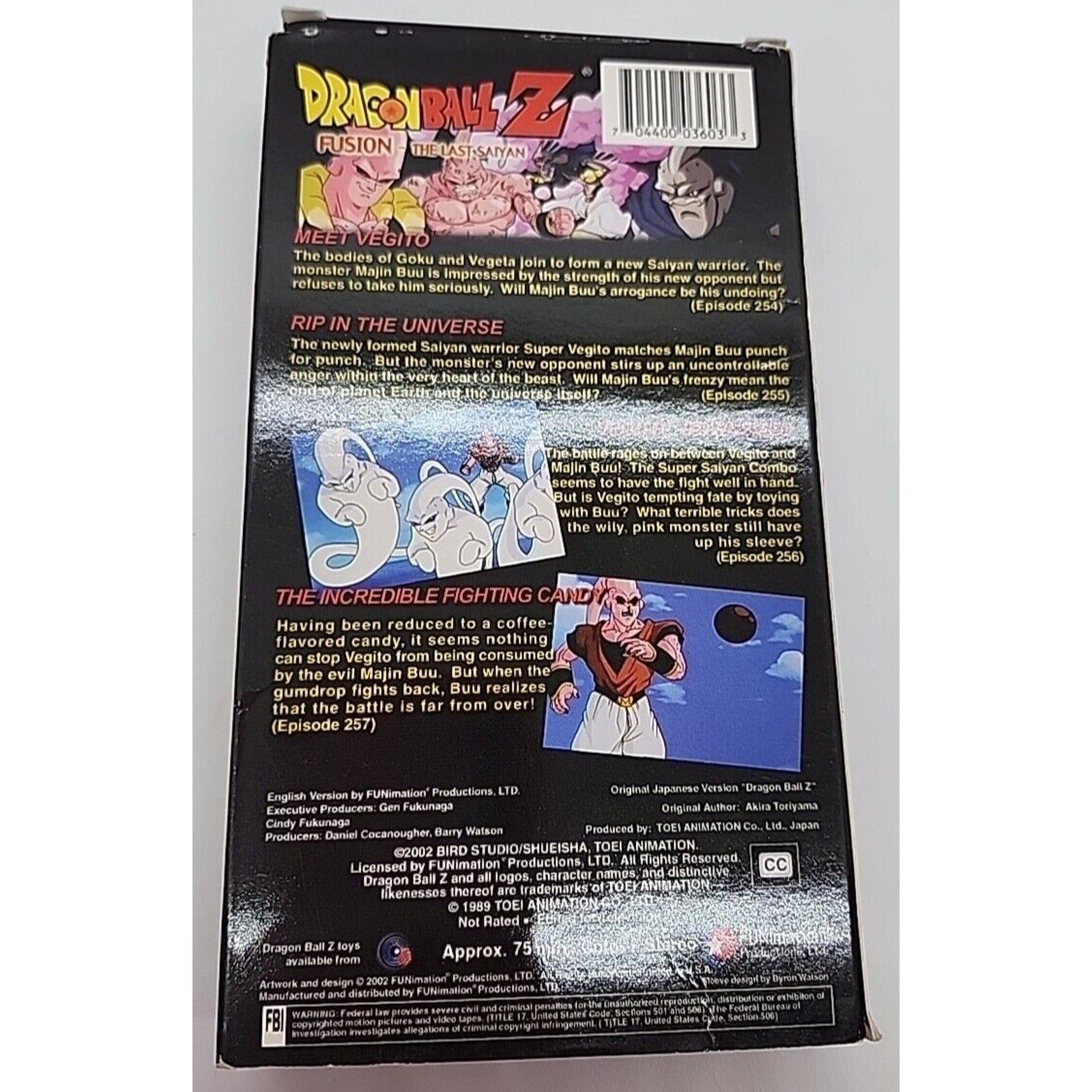 Dragon Ball Z - Fusion: The Last Saiyan (VHS, 2002, Edited)